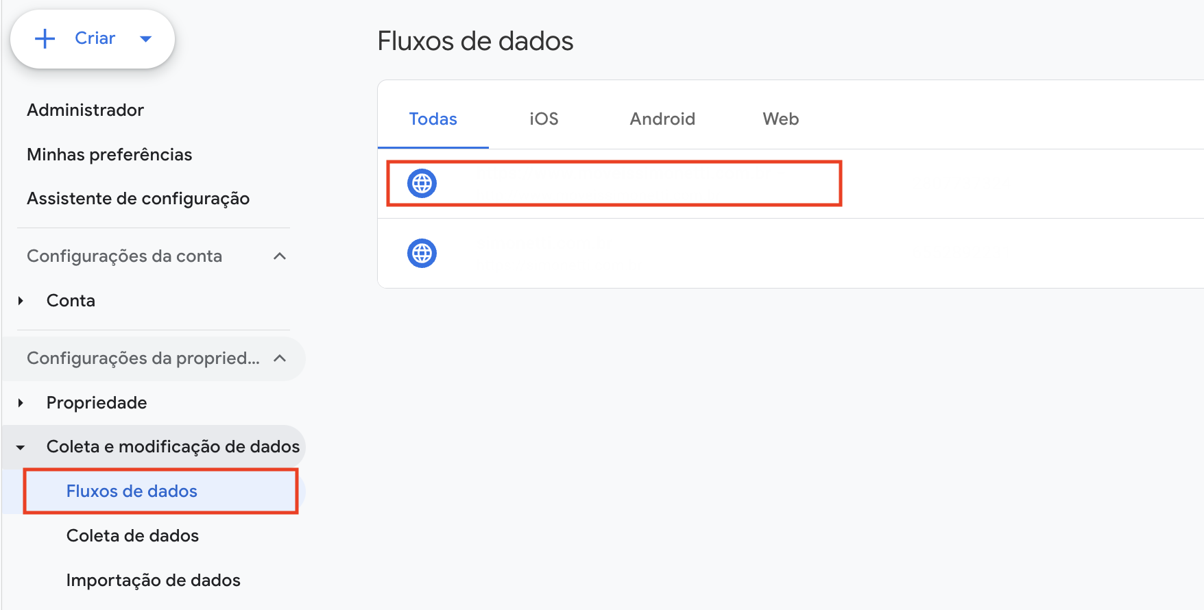 fluxo de dados do GA4