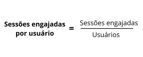 Fórmula de sessões engajadas por usuários do GA4